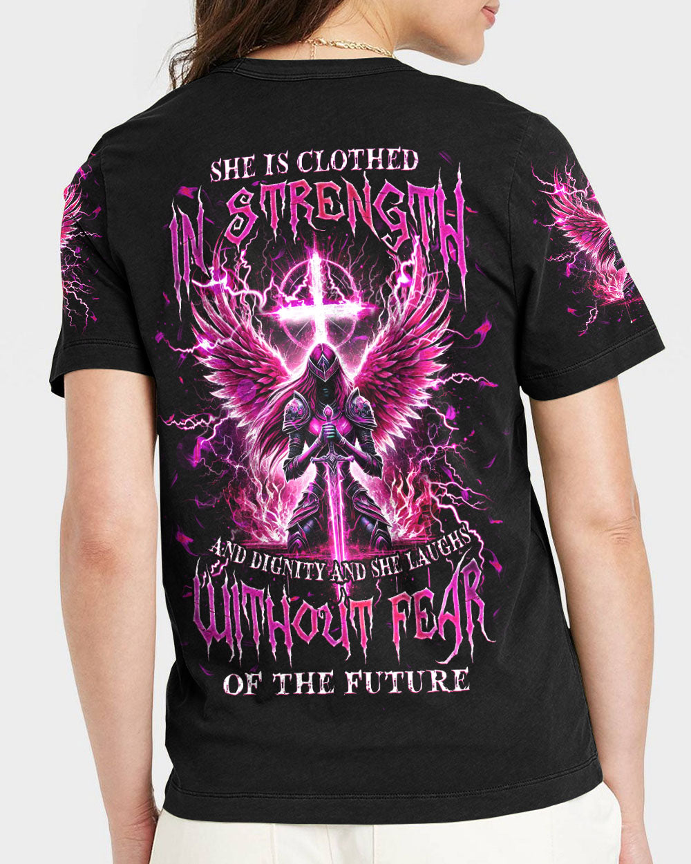 She Is Clothed In Strength And Dignity Warrior Women's All Over Print Shirt - Tlnz0411242