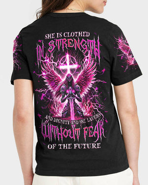 She Is Clothed In Strength And Dignity Warrior Women's All Over Print Shirt - Tlnz0411242