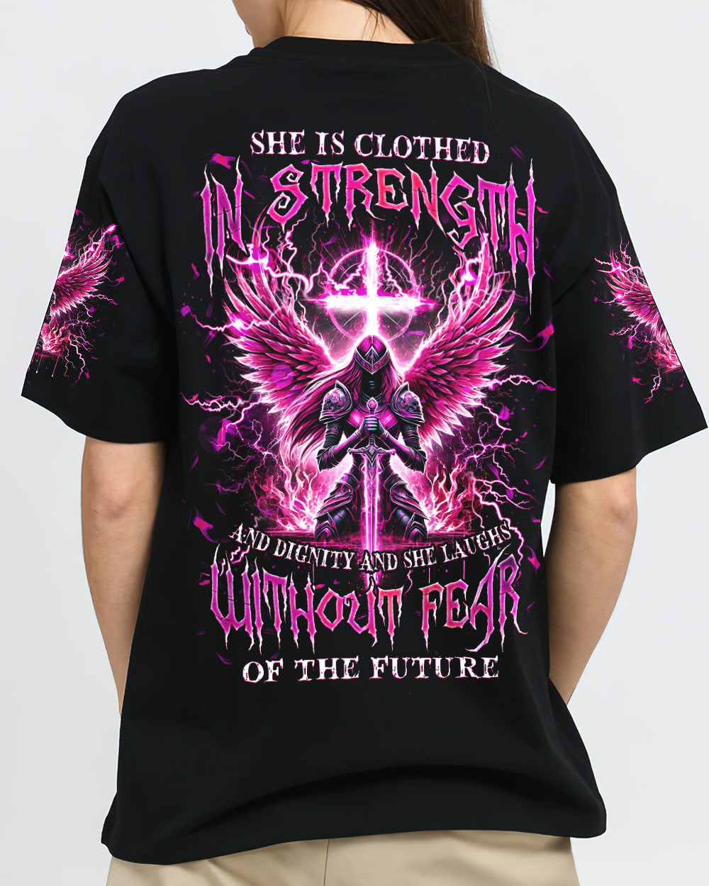 She Is Clothed In Strength And Dignity Warrior Women's All Over Print Shirt - Tlnz0411242