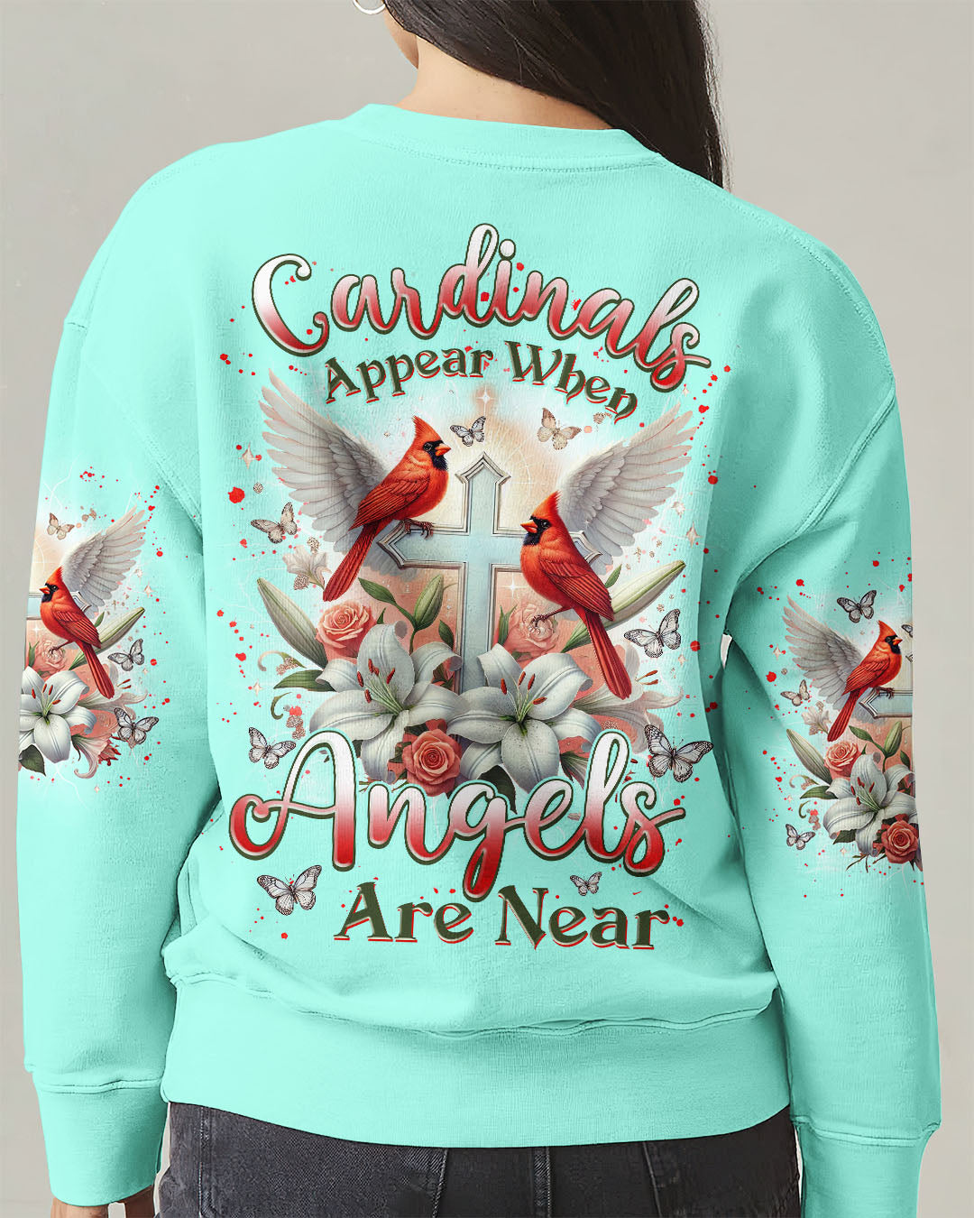 Cardinals Appear When Angels Are Near Women's All Over Print Shirt - Tlnz0601253