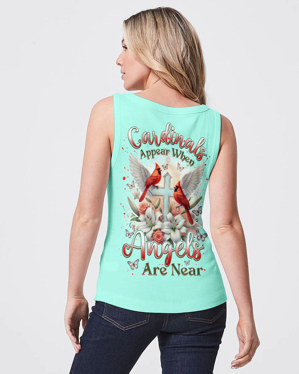 Cardinals Appear When Angels Are Near Women's All Over Print Shirt - Tlnz0601253