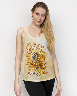 God Is With You Lilies Lion  Women's All Over Print Shirt  -  Tlnz0702254