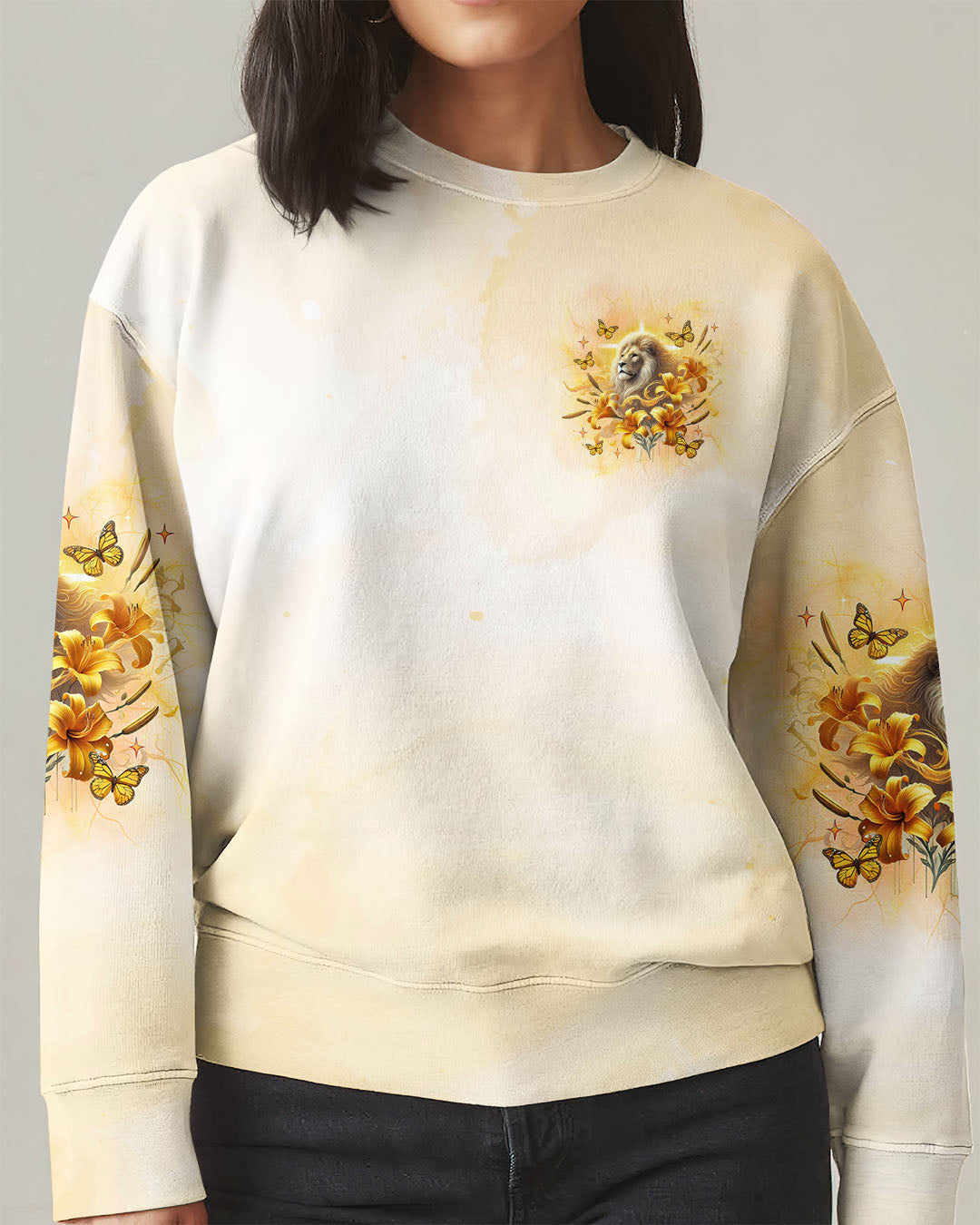 God Is With You Lilies Lion  Women's All Over Print Shirt  -  Tlnz0702254