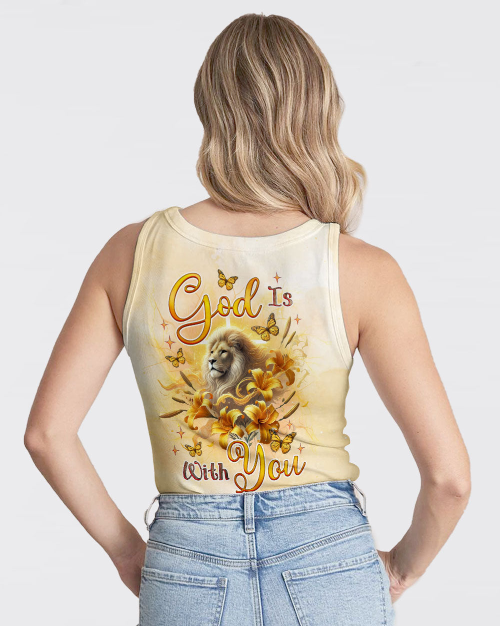 God Is With You Lilies Lion  Women's All Over Print Shirt  -  Tlnz0702254