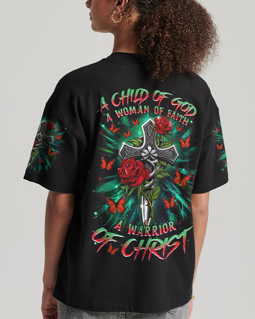 A Child Of God A Woman Of Faith Women's All Over Print Shirt  - Tlnz0804252