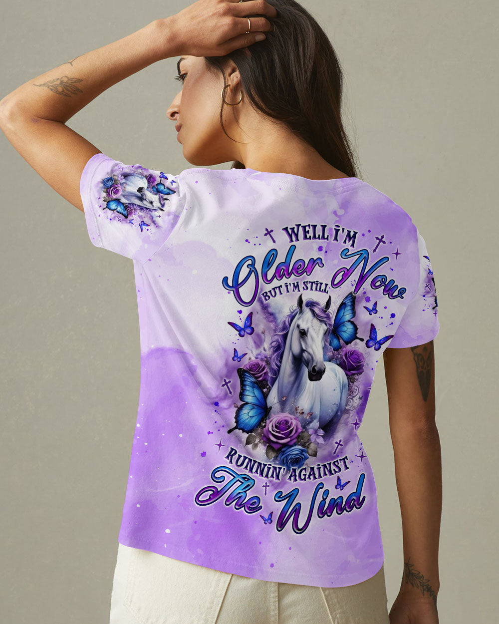 Running Against The Wind Horses Women's All Over Print Shirt   - Tlnz0807253