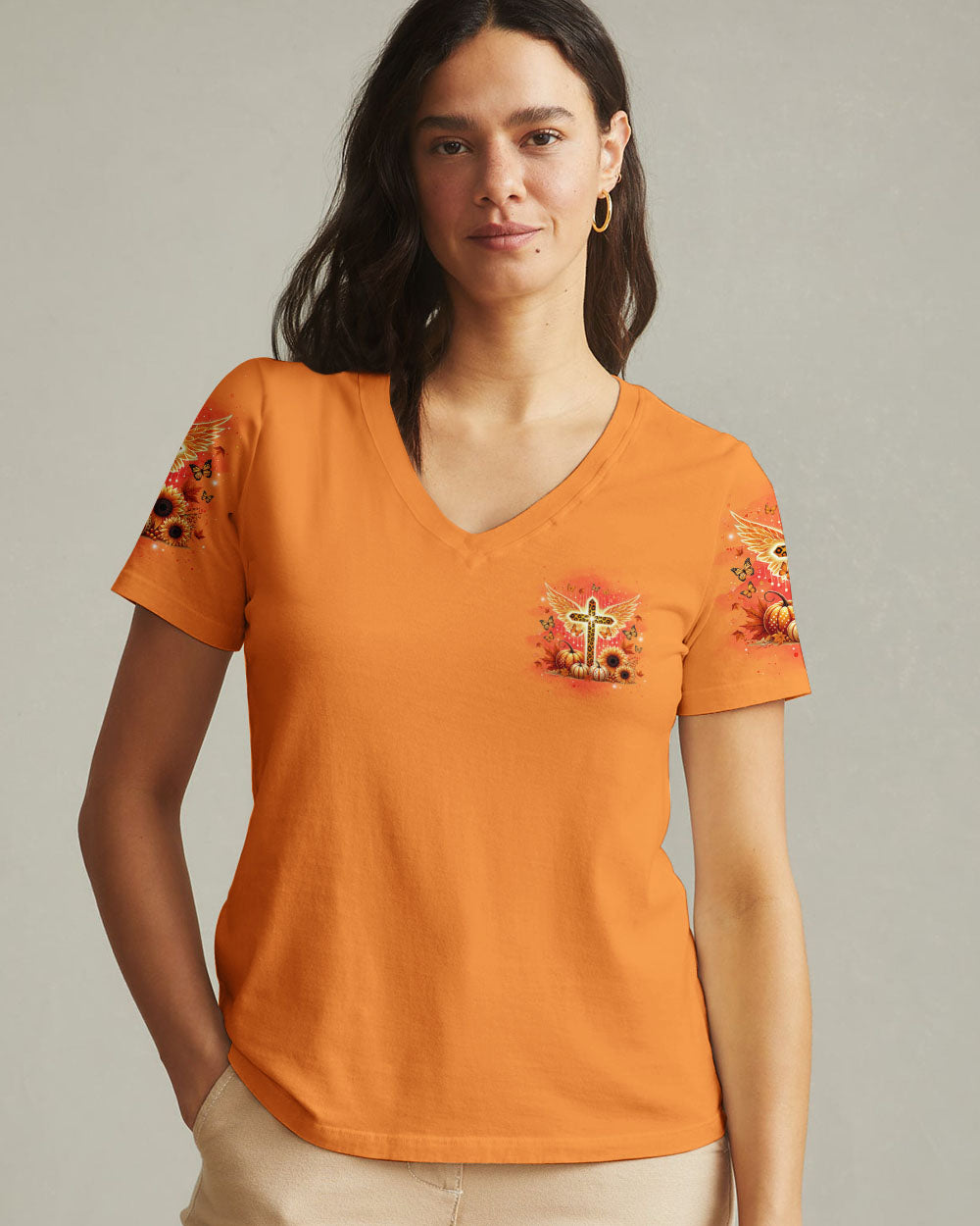 Fall For Jesus He Never Leaves Women's All Over Print Shirt - Tlnz0808244