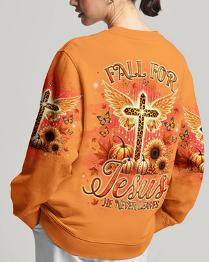 Fall For Jesus He Never Leaves Women's All Over Print Shirt - Tlnz0808244