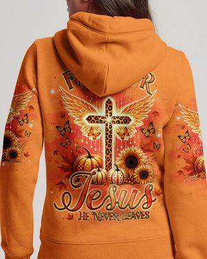 Fall For Jesus He Never Leaves Women's All Over Print Shirt - Tlnz0808244