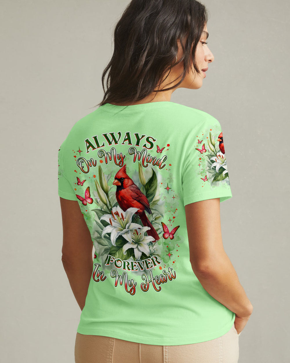 Always On My Mind Forever In My Heart Cardinal Women's All Over Print Shirt - Tlnz1203253