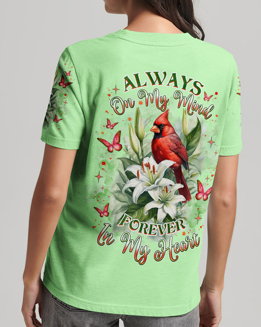 Always On My Mind Forever In My Heart Cardinal Women's All Over Print Shirt - Tlnz1203253