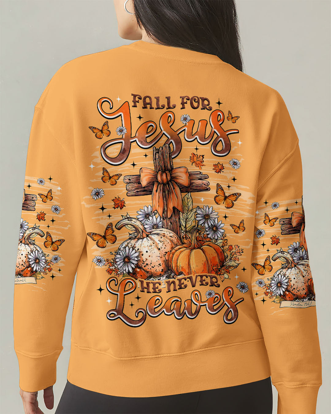 Fall For Jesus Autumn Women's All Over Print Shirt   - Tlnz1208253