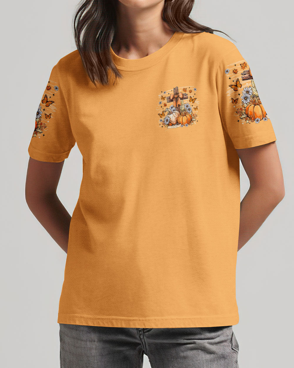 Fall For Jesus Autumn Women's All Over Print Shirt   - Tlnz1208253