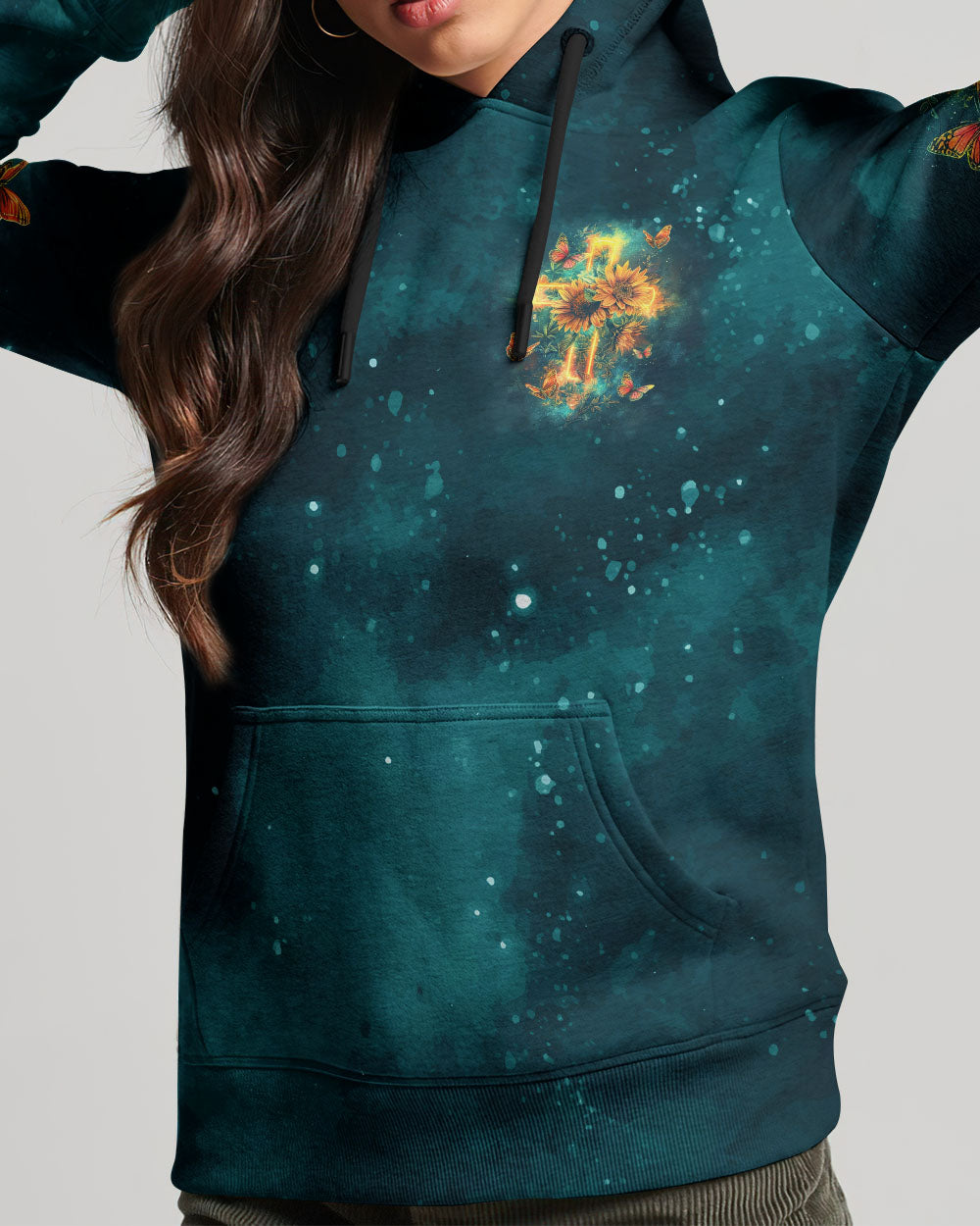 I Believe In God Cross Sunflower Women's All Over Print Shirt - Tlnz1303242