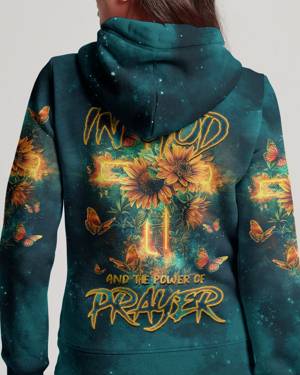 I Believe In God Cross Sunflower Women's All Over Print Shirt - Tlnz1303242
