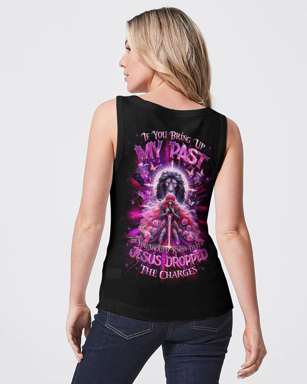 Jesus Dropped The Charges Lion Warrior Women's All Over Print Shirt - Tlnz1306244
