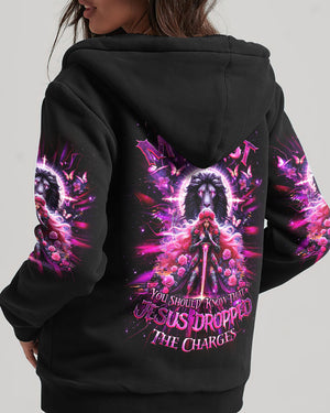 Jesus Dropped The Charges Lion Warrior Women's All Over Print Shirt - Tlnz1306244