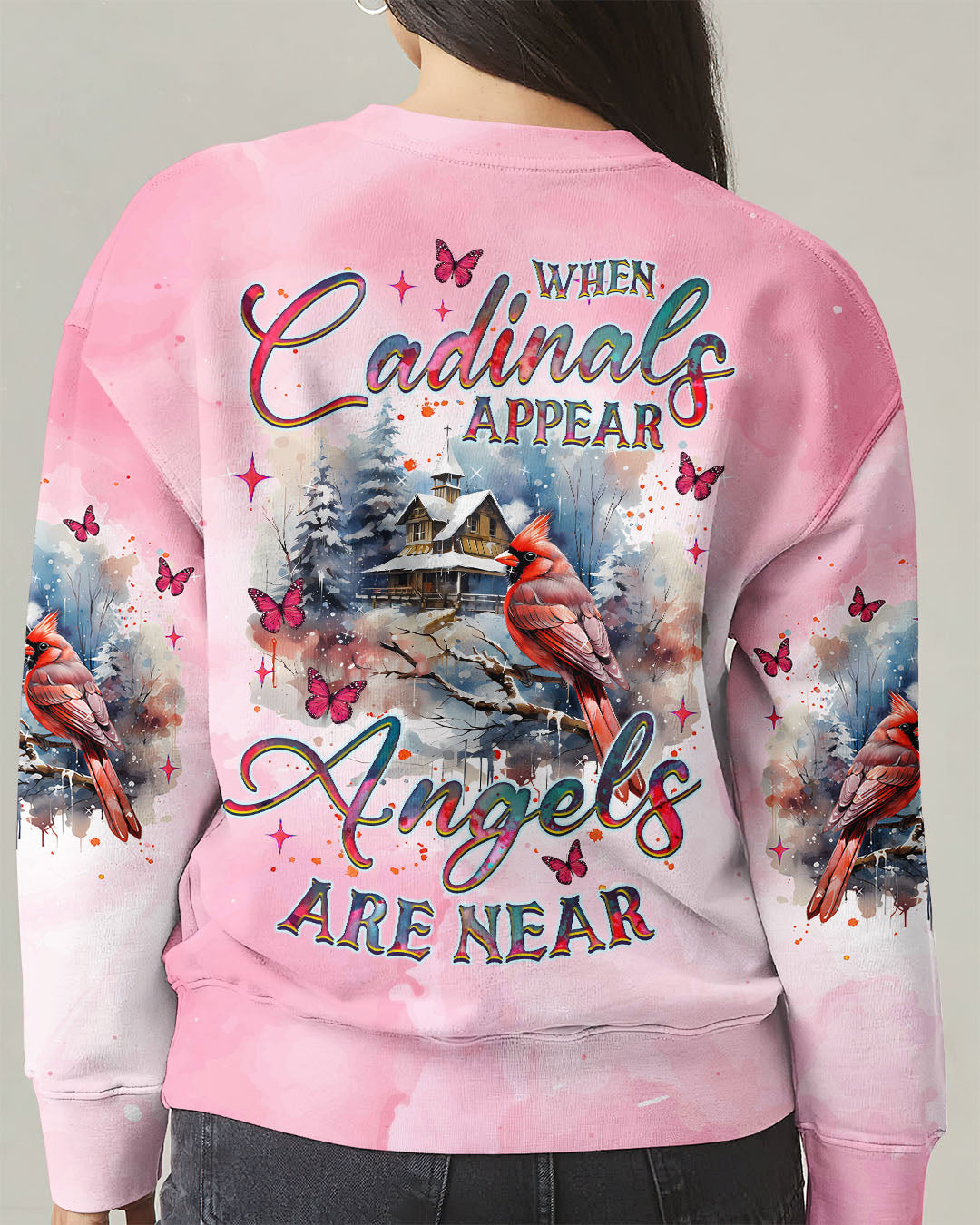Cardinals Appear When Angels Are Near Women's All Over Print Shirt - Tlnz1401252