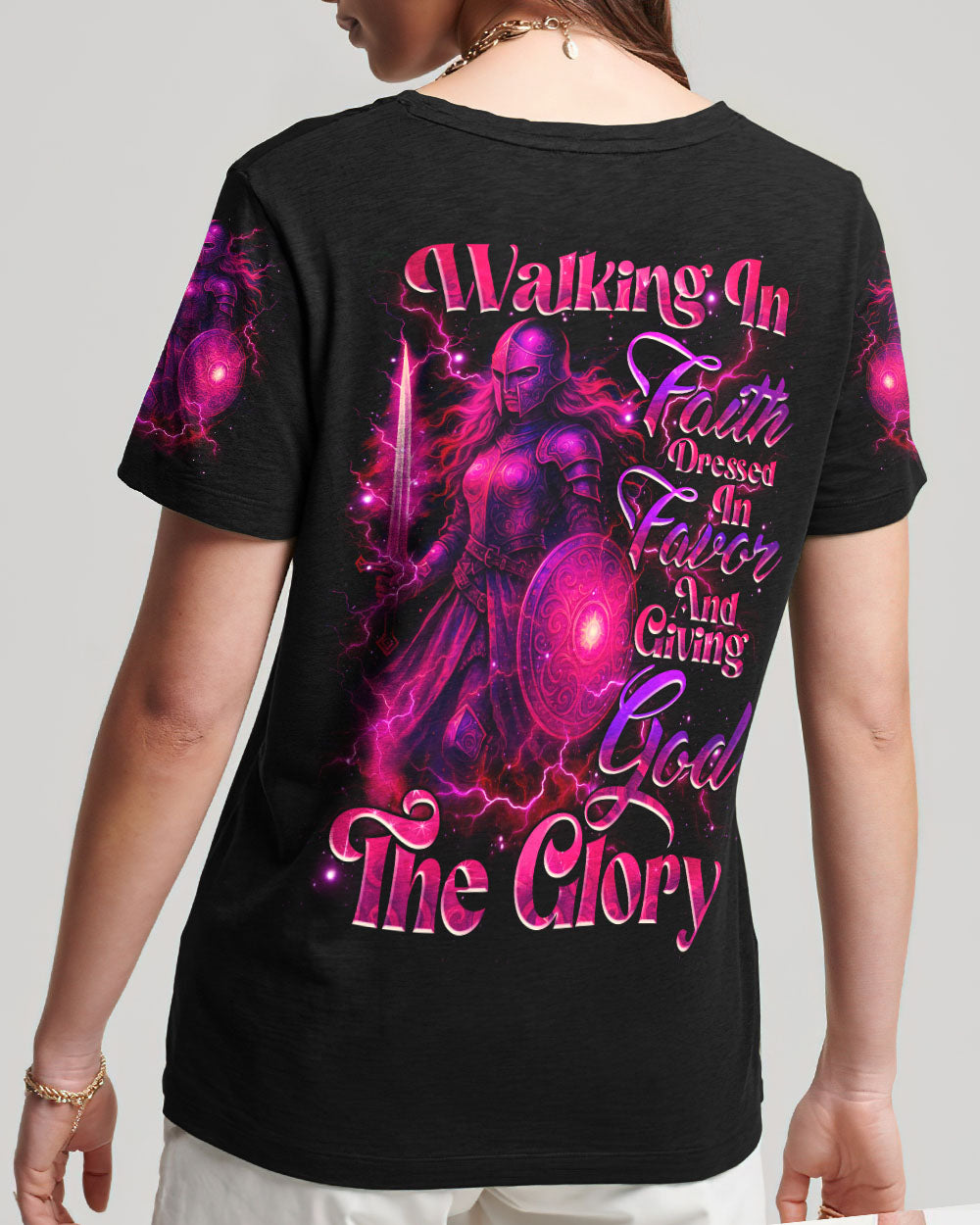 Walking In Faith Warrior Women's All Over Print Shirt - Tlnz1507253