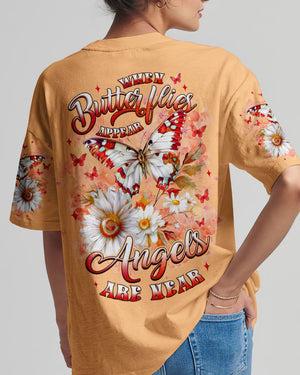 When Butterflies Appear Angels Are Near Women's All Over Print Shirt - Tlnz1812243