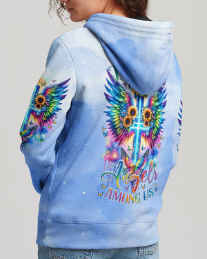 I Believe There Are Angels Among Us Cross Wings Women's All Over Print Shirt - Tlnz1912235