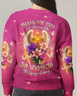 Thank You God Cross Wings Women's All Over Print Shirt    - Tlnz2304251