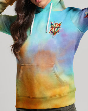 I Can Do All Things Cross Wings Tie Dye Women's All Over Print Shirt - Tlnz2401242