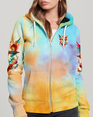 I Can Do All Things Cross Wings Tie Dye Women's All Over Print Shirt - Tlnz2401242