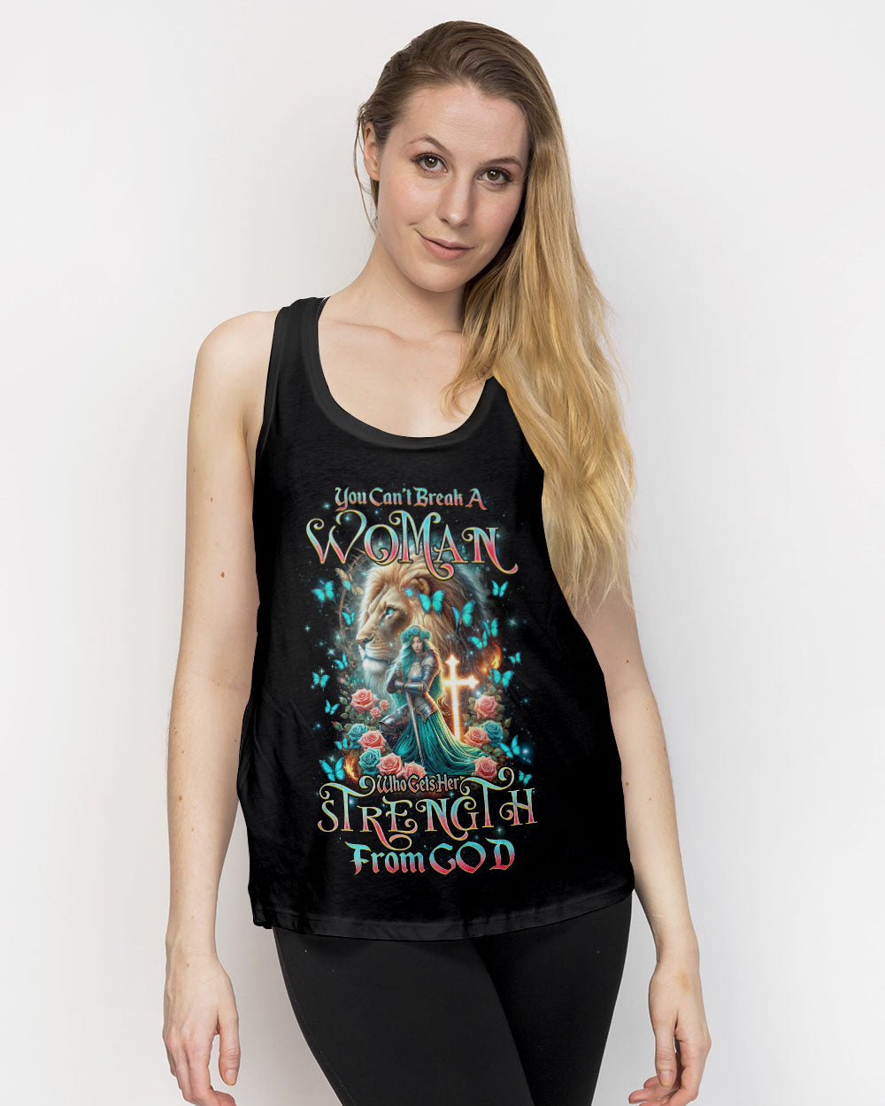 You Can't Break A Woman Warrior Lion Women's All Over Print Shirt - Tlnz2404244