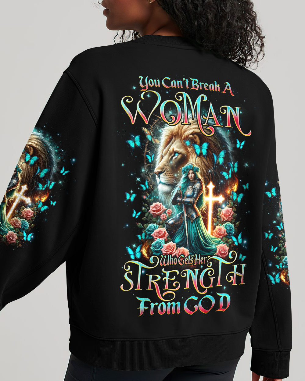 You Can't Break A Woman Warrior Lion Women's All Over Print Shirt - Tlnz2404244