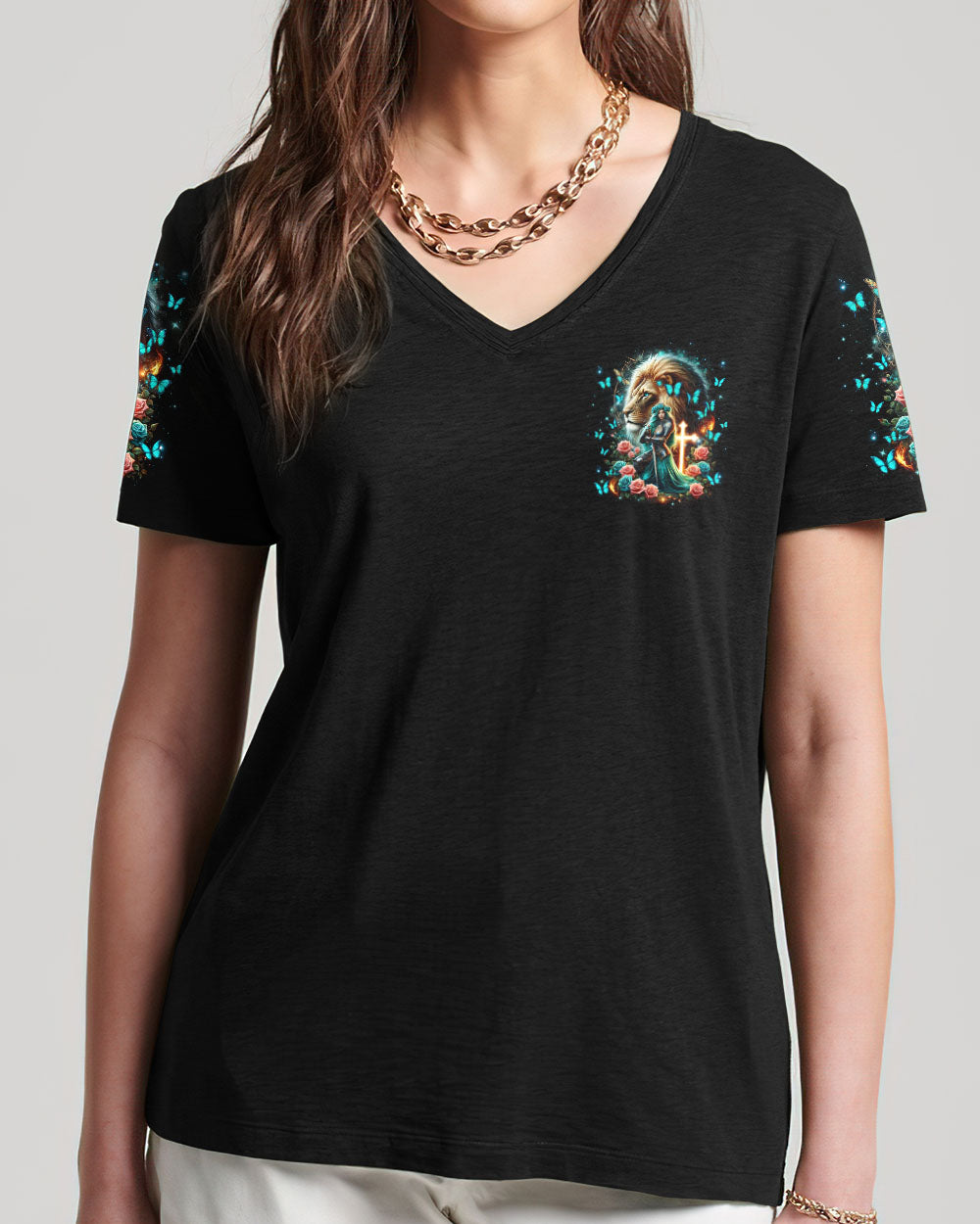 You Can't Break A Woman Warrior Lion Women's All Over Print Shirt - Tlnz2404244