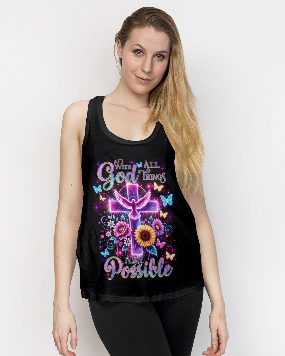 With God All Things Are Possible Women's All Over Print Shirt - Tlnz2409243