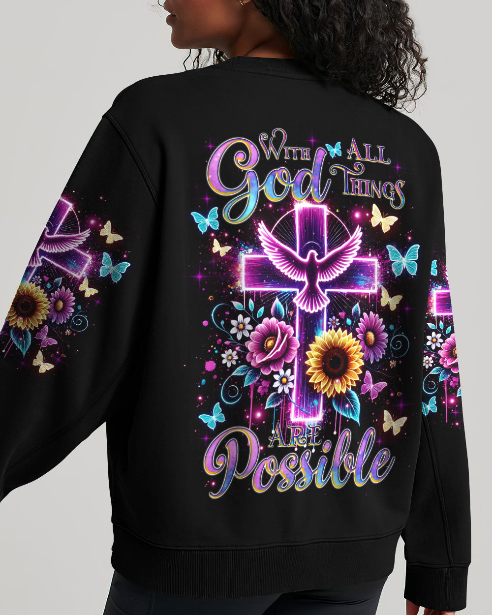 With God All Things Are Possible Women's All Over Print Shirt - Tlnz2409243