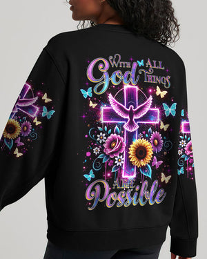 With God All Things Are Possible Women's All Over Print Shirt - Tlnz2409243