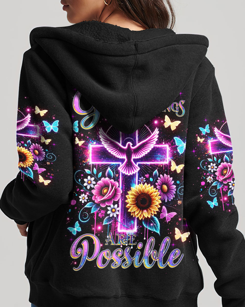 With God All Things Are Possible Women's All Over Print Shirt - Tlnz2409243