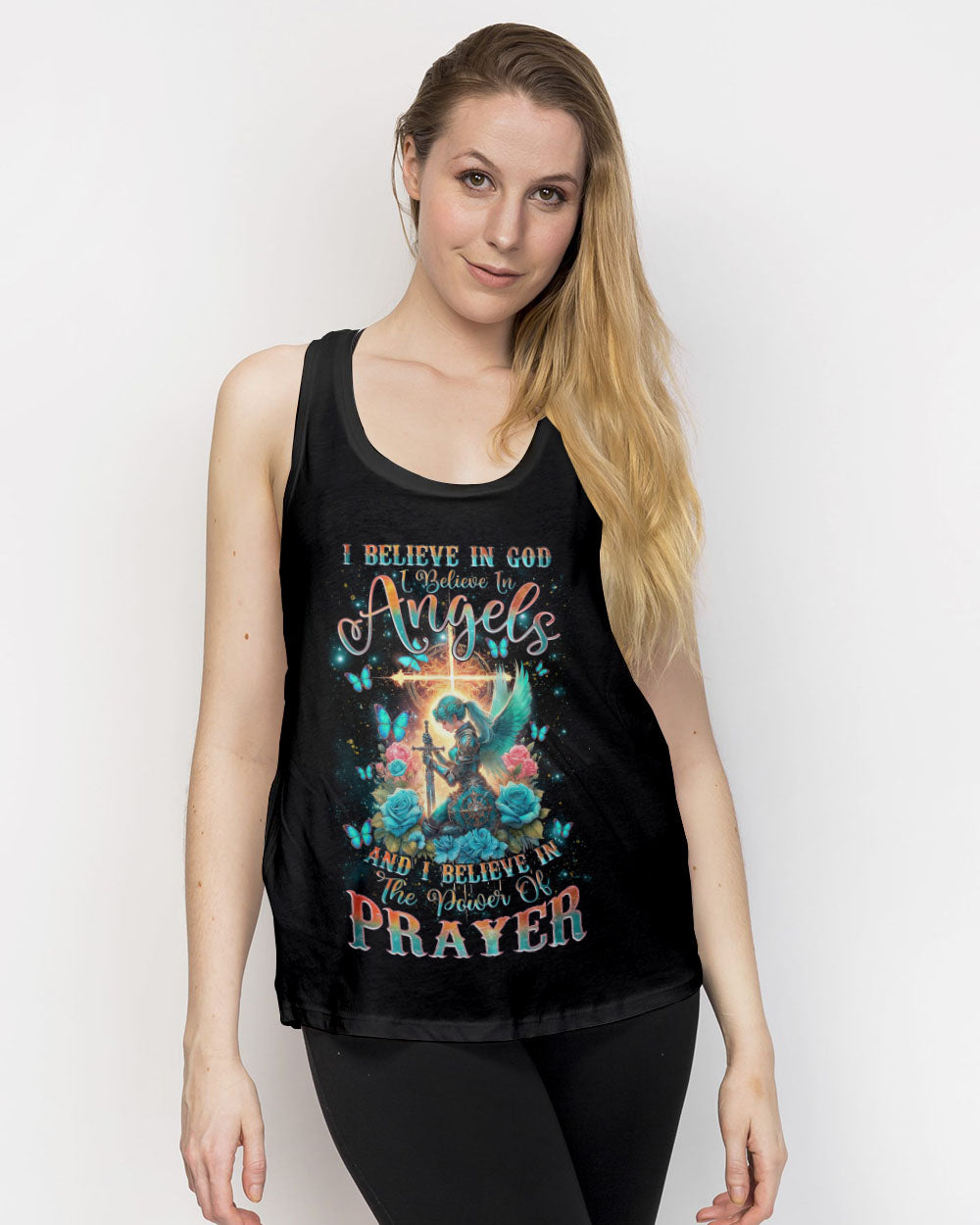 I Believe In God I Believe In Angels Warrior Women's All Over Print Shirt - Tlnz2604245