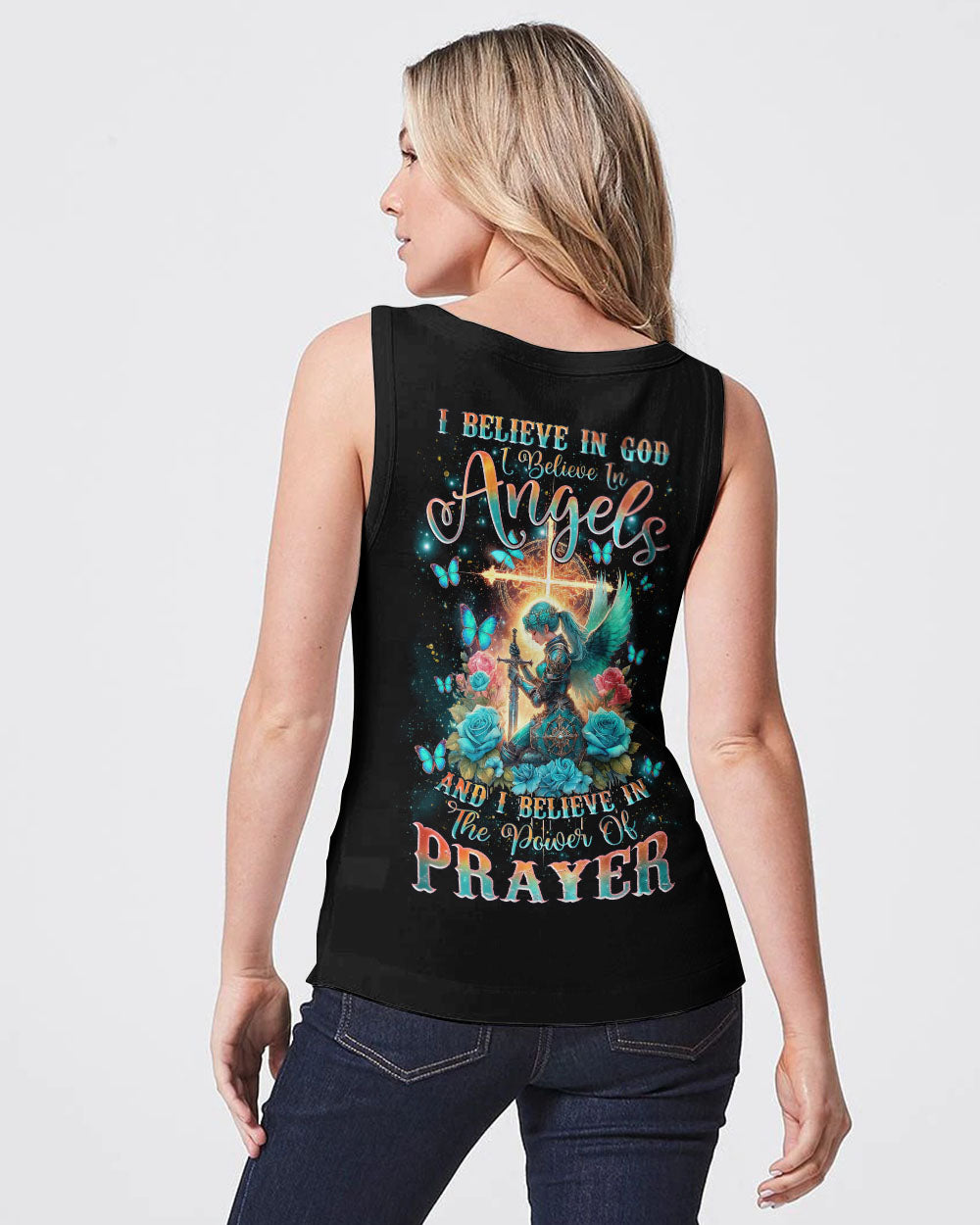 I Believe In God I Believe In Angels Warrior Women's All Over Print Shirt - Tlnz2604245