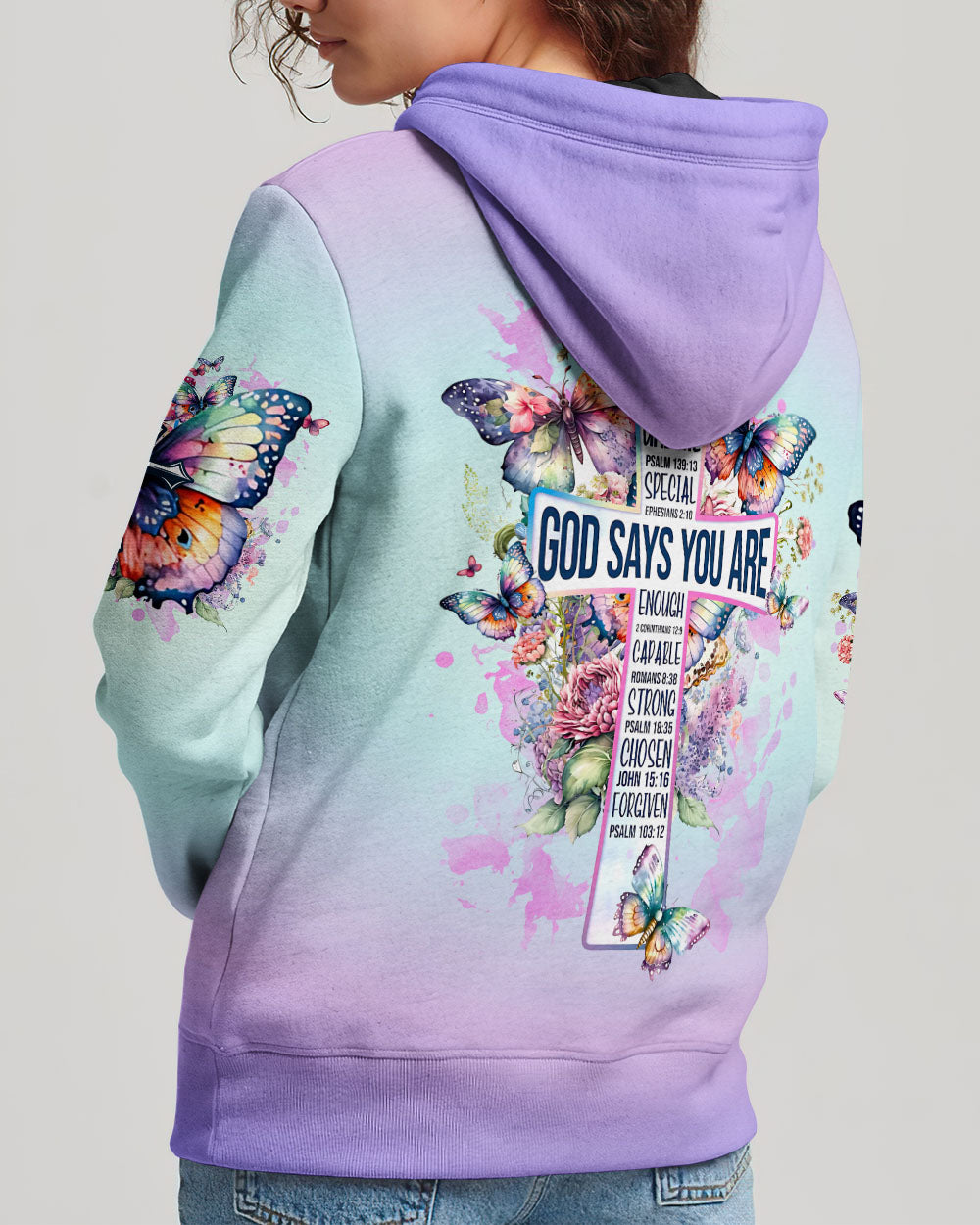 God Says You Are Cross Butterfly Women's All Over Print Shirt - Tlnz2802241