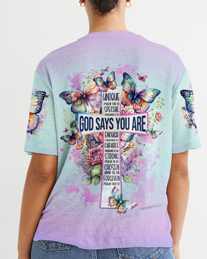 God Says You Are Cross Butterfly Women's All Over Print Shirt - Tlnz2802241