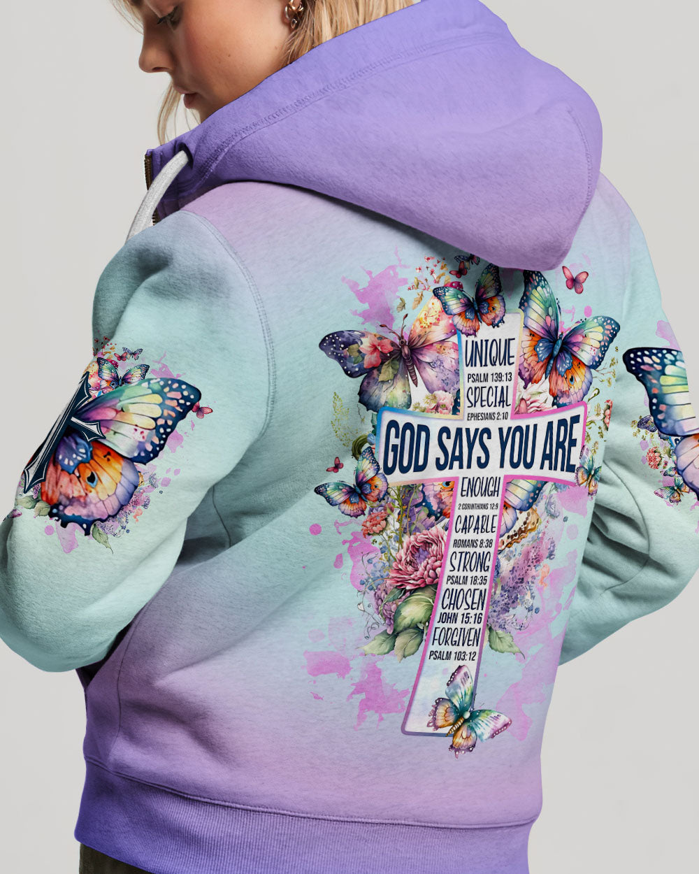 God Says You Are Cross Butterfly Women's All Over Print Shirt - Tlnz2802241