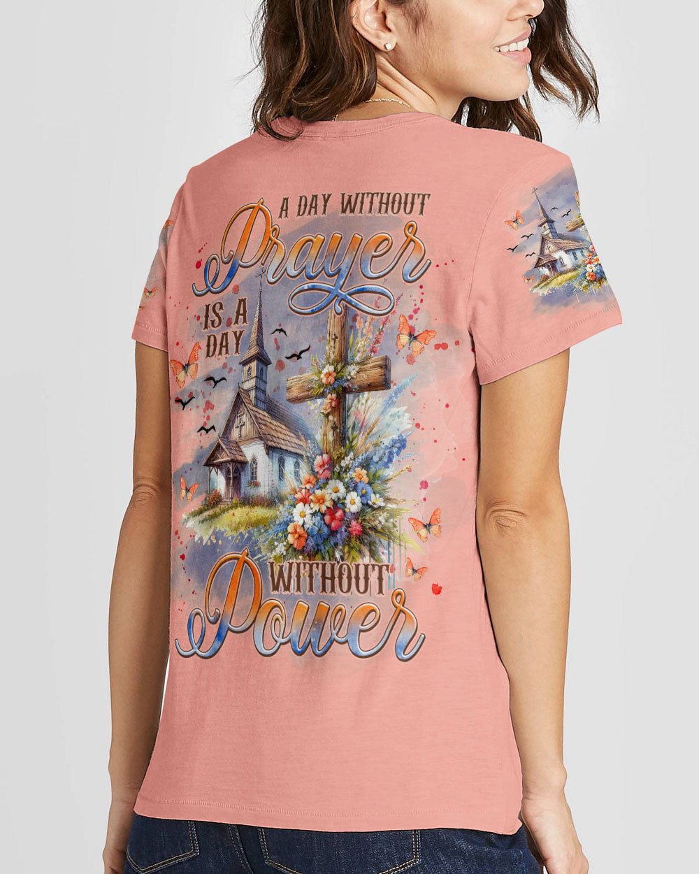 A Day Without Prayer Is A Day Without Power Women's All Over Print Shirt - Tlnz2805243