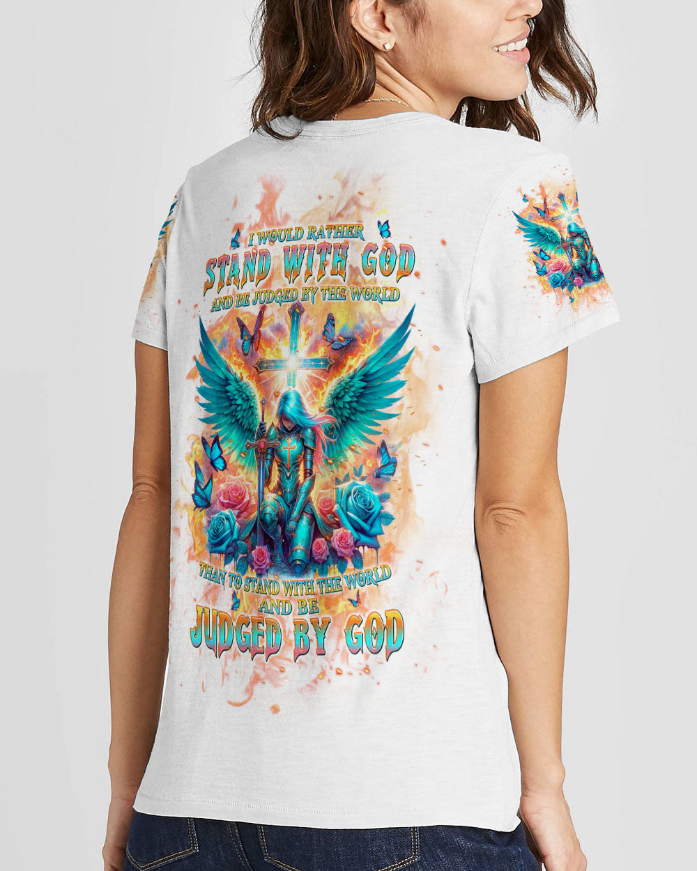 I Would Rather Stand With God Warrior Women's All Over Print Shirt - Tlpq0204243