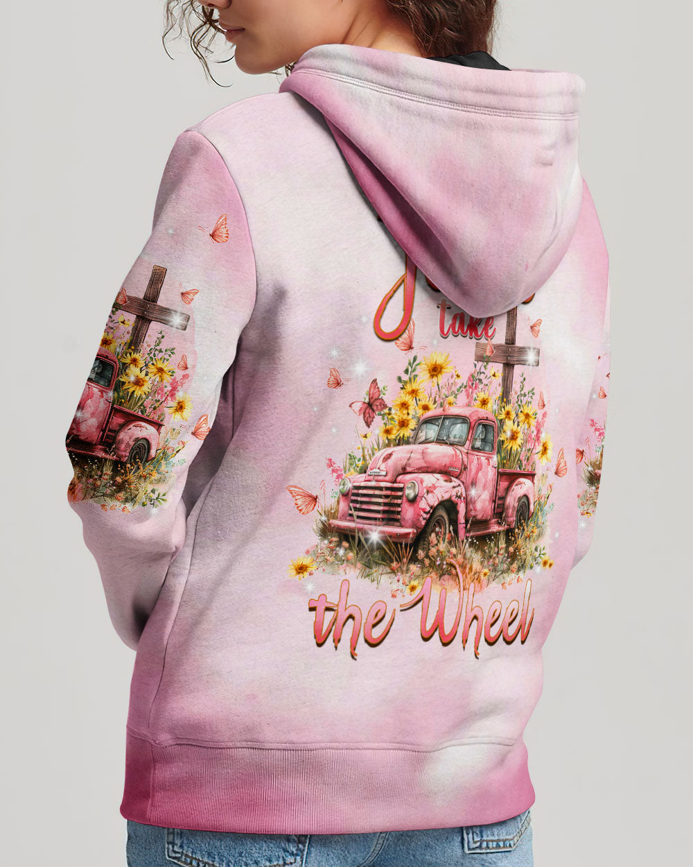 Jesus Take The Wheel Flower Truck Women's All Over Print Shirt - Tlpq0503243