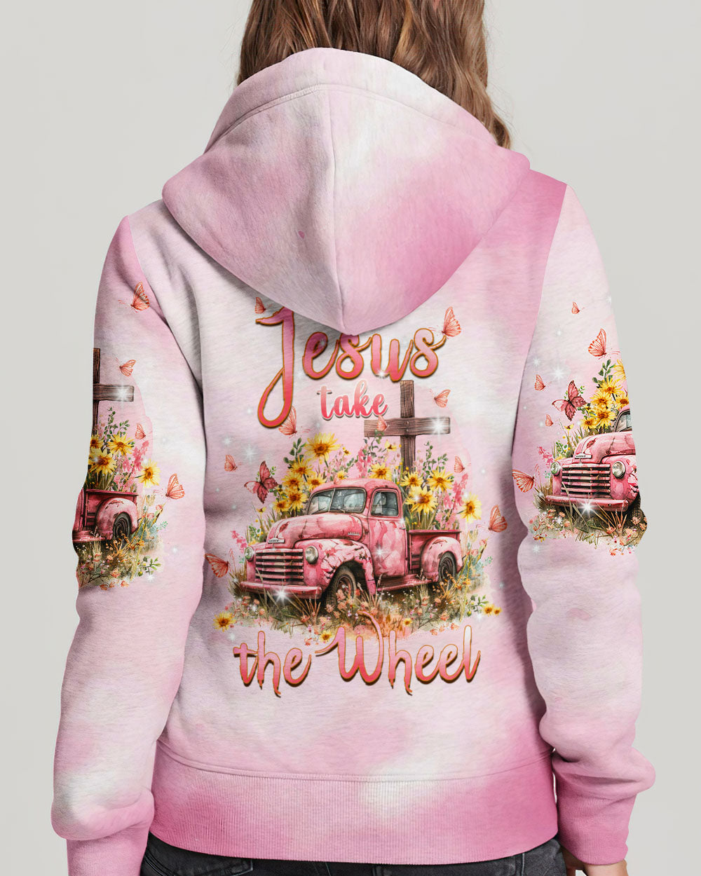 Jesus Take The Wheel Flower Truck Women's All Over Print Shirt - Tlpq0503243