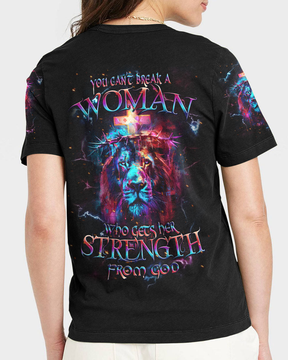 You Can't Break A Woman Lion Women's All Over Print Shirt - Tlpq1204241
