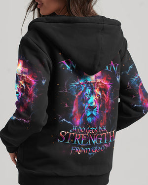 You Can't Break A Woman Lion Women's All Over Print Shirt - Tlpq1204241