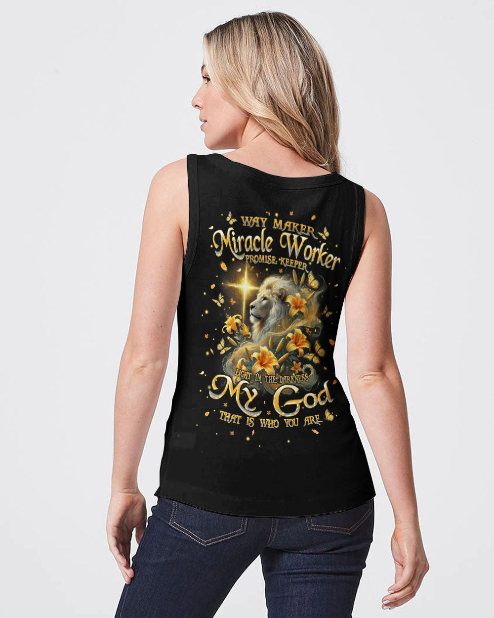 Way Maker Lion Cross Women's All Over Print Shirt - Tlpq1307241