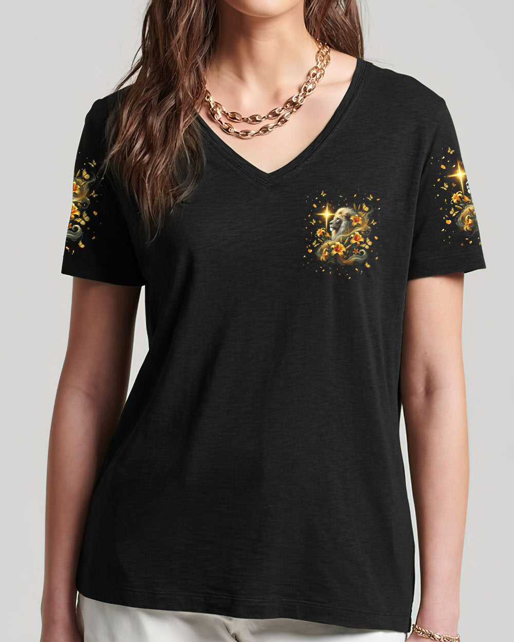 Way Maker Lion Cross Women's All Over Print Shirt - Tlpq1307241
