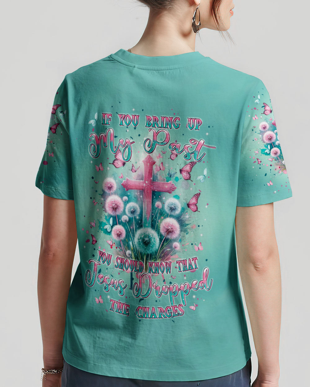 Jesus Dropped The Charges Women's All Over Print Shirt - Tlpq1504243