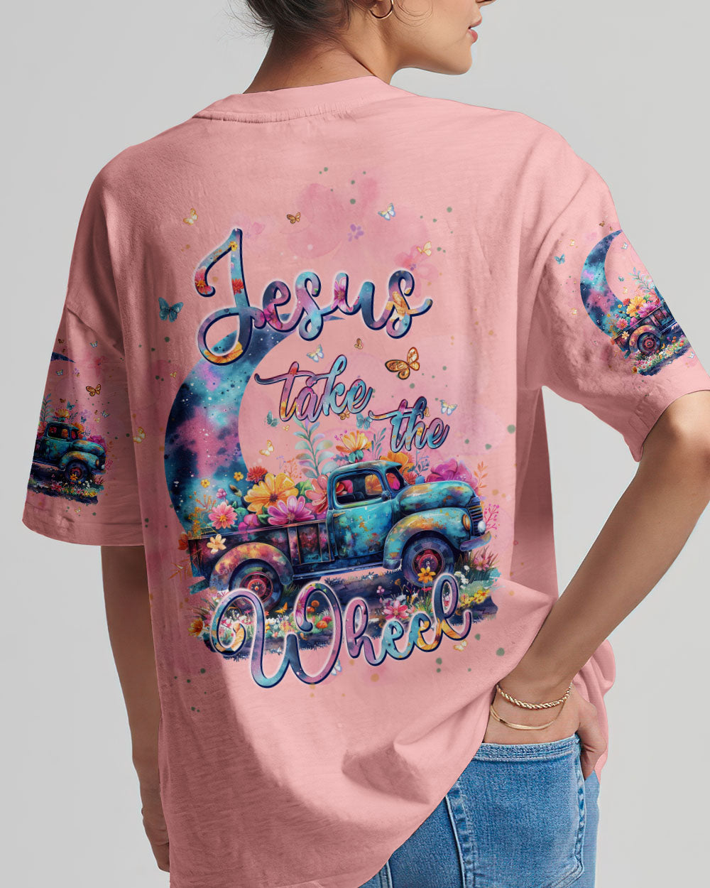 Jesus Take The Wheel Women's All Over Print Shirt - Tlpq1603242